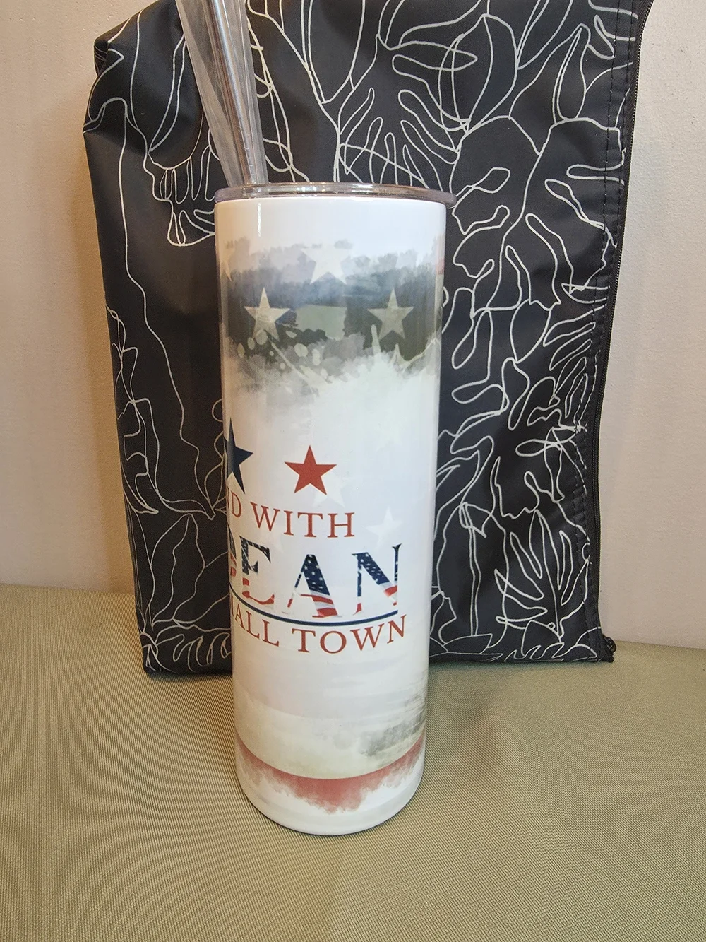 Patriotic Stars & Stripes Insulated Tumbler - Red, White & Blue